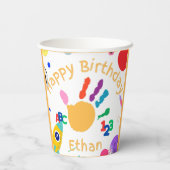 Schattigee gepersonaliseerde ABC-handverf van het  Papieren Bekers (Achterkant)