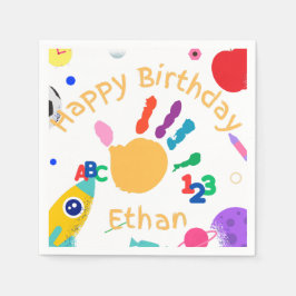 Schattigee gepersonaliseerde ABC-handverf van het  Servet