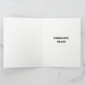 Schattigee gepersonaliseerde Afstuderen Kaart (Binnen)