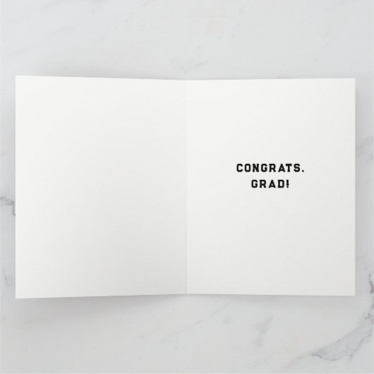 Schattigee gepersonaliseerde Afstuderen Kaart (Binnen)