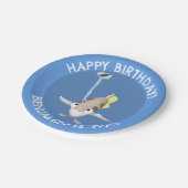 Schattigee gepersonaliseerde Archerfish cartoon ve Papieren Bordje (Gekanteld)