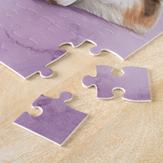 Schattigee gepersonaliseerde Australian Shepherd Legpuzzel (Zijkant)