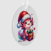 Schattigee gepersonaliseerde Axolotl Christmas Ornament (voorkant)