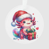 Schattigee gepersonaliseerde Axolotl Christmas Ornament (voorkant)