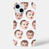 Schattigee gepersonaliseerde Baby Face 2 foto's wi Case-Mate iPhone Case (Achterkant)