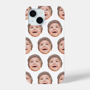 Schattigee gepersonaliseerde Baby Gezichtsfoto's W iPhone 15 Case