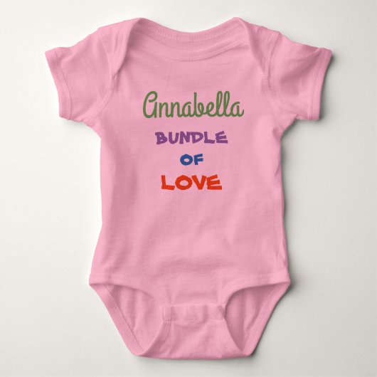 Schattigee gepersonaliseerde Baby Rompers Baby kle Romper (Voorkant)