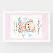 Schattigee gepersonaliseerde Baby shower banner (Horizontaal)