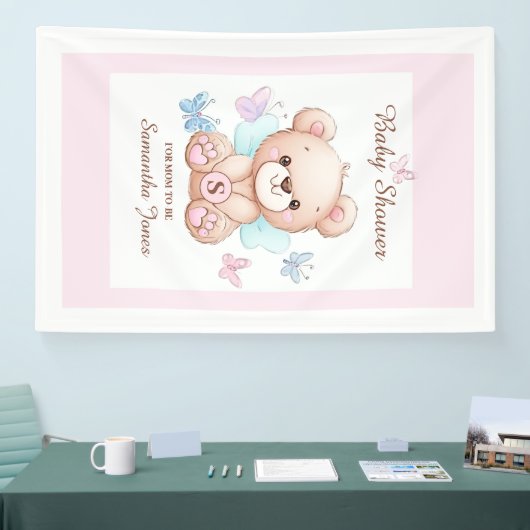 Schattigee gepersonaliseerde Baby shower banner (Beurs)