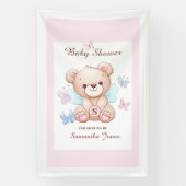 Schattigee gepersonaliseerde Baby shower banner (Verticaal)