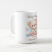 Schattigee gepersonaliseerde Baby shower Mok (Voorkant links)