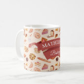 Schattigee gepersonaliseerde bakkerij koffiemok (Voorkant links)
