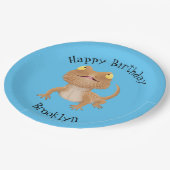 Schattigee gepersonaliseerde bebaarde drakenhagedi papieren bordje (Gekanteld)