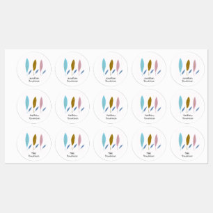 Schattigee gepersonaliseerde bladeren voor jongens labels