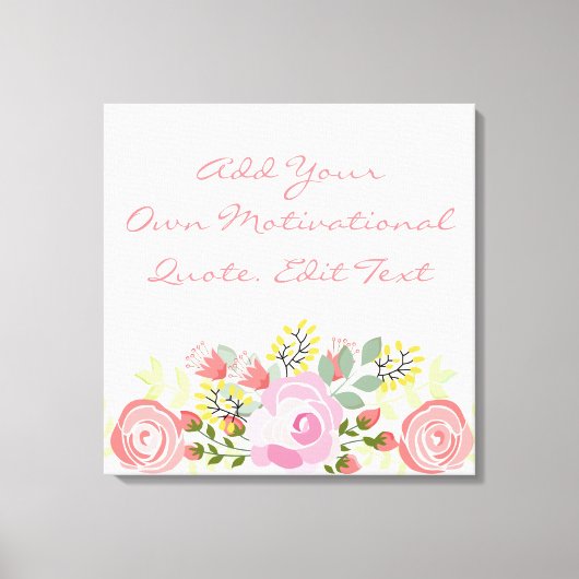 Schattigee gepersonaliseerde bloemen canvas afdruk (Voorkant)