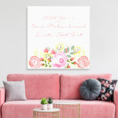 Schattigee gepersonaliseerde bloemen canvas afdruk (Insitu (Woonkamer))