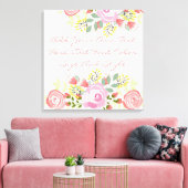 Schattigee gepersonaliseerde bloemen canvas afdruk (Insitu (Woonkamer))