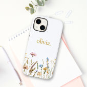 Schattigee gepersonaliseerde bloemen wilde bloem Case-Mate iPhone case