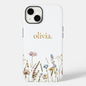Schattigee gepersonaliseerde bloemen wilde bloem Case-Mate iPhone case (Achterkant)