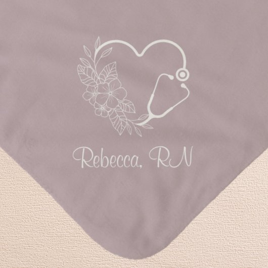 Schattigee gepersonaliseerde bloemstethoscoop verp sherpa deken