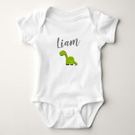 Schattigee gepersonaliseerde bodysuit met dino (Voorkant)