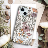 Schattigee gepersonaliseerde Boho Floral Wildflowe Case-Mate iPhone Case
