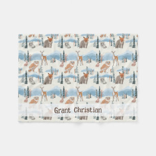 Schattigee Gepersonaliseerde bosdieren baby deken