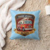 Schattigee Gepersonaliseerde Brandweerman Badge Ge Kussen (Deken)