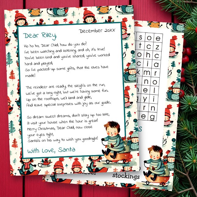 Schattigee gepersonaliseerde brief van de Kerstman (Creator heeft geüpload)