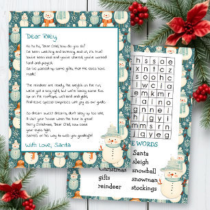 Schattigee gepersonaliseerde brief van de Kerstman