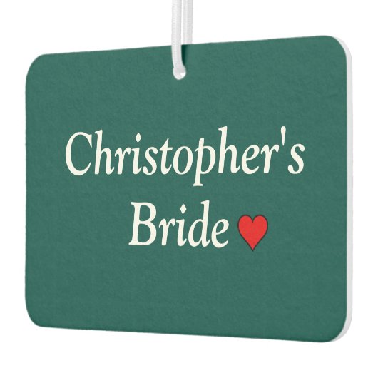 Schattigee gepersonaliseerde bruidsbruiloft luchtverfrisser (Links)