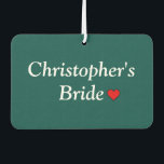 Schattigee gepersonaliseerde bruidsbruiloft luchtverfrisser<br><div class="desc">Een geweldig cadeau voor een bruidsfeest,  een vrijgezellenfeest of een vrijgezellenfeest!</div>