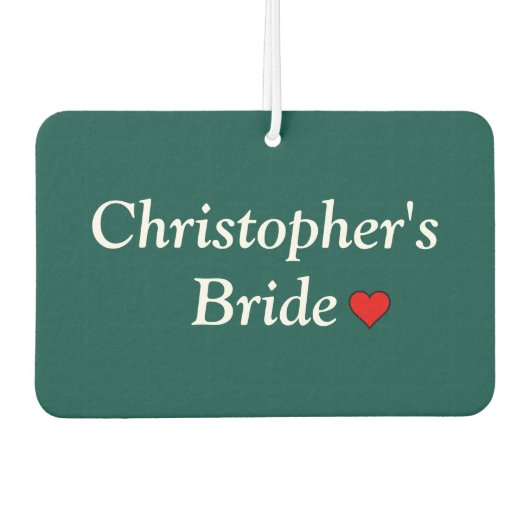 Schattigee gepersonaliseerde bruidsbruiloft luchtverfrisser (Voorkant)