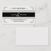Schattigee gepersonaliseerde bruiloft website Kaar Informatiekaartje (Voorkant / Achterkant)
