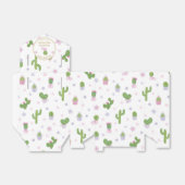 Schattigee gepersonaliseerde cactus Baby shower da Bedankdoosjes (Uitgevouwen)