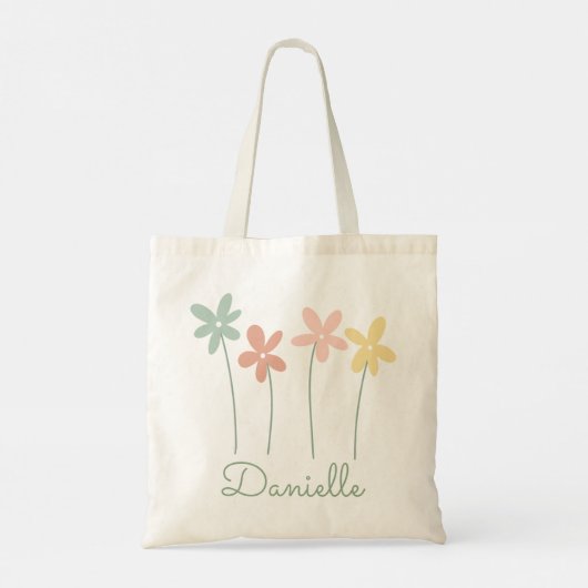 Schattigee gepersonaliseerde canvas tas (Achterkant)