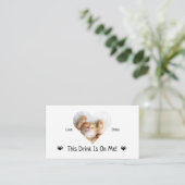 Schattigee Gepersonaliseerde Cat Photo Wedding Dri Informatiekaartje (Staand voorkant)