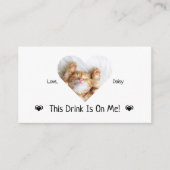 Schattigee Gepersonaliseerde Cat Photo Wedding Dri Informatiekaartje (Voorkant)