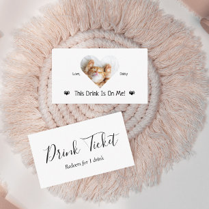 Schattigee Gepersonaliseerde Cat Photo Wedding Dri Informatiekaartje