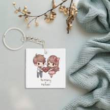 Schattigee gepersonaliseerde Chibi-stijl Valentijn