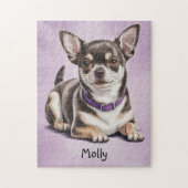 Schattigee gepersonaliseerde Chihuahua Legpuzzel (Verticaal)