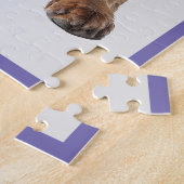 Schattigee gepersonaliseerde chocolade labrador re legpuzzel (Zijkant)