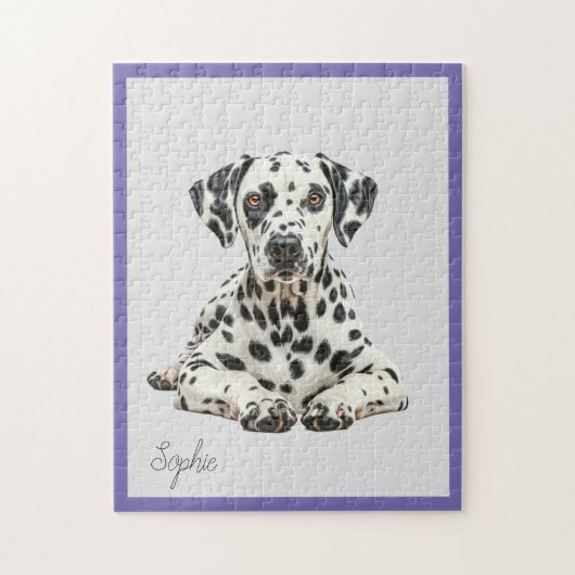Schattigee gepersonaliseerde Dalmatische puzzel (Verticaal)