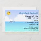 Schattigee gepersonaliseerde dolfijnen strand verj kaart (Achterkant)