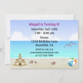 Schattigee gepersonaliseerde dolfijnen strand verj kaart (Achterkant)