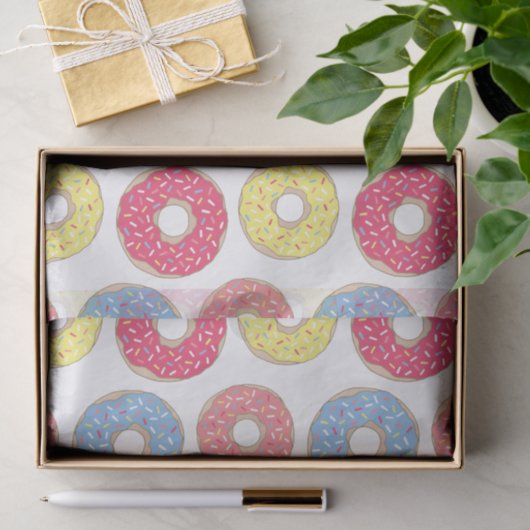 Schattigee gepersonaliseerde donut shop tissuepapier (Geschenk)