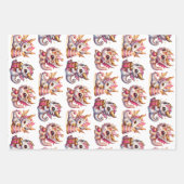 Schattigee gepersonaliseerde Dragon Thema Verjaard Inpakpapier Vel (Voorkant)