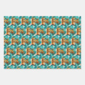 Schattigee gepersonaliseerde Dragon Thema Verjaard Inpakpapier Vel (Voorkant 2)