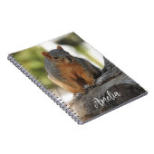 Schattigee gepersonaliseerde eekhoorn notitieboek (Rechterzijde)