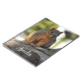Schattigee gepersonaliseerde eekhoorn notitieboek (Linkerzijde)
